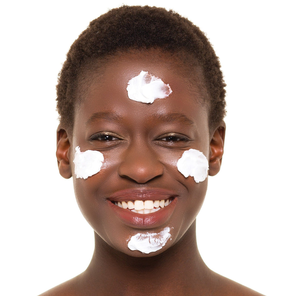 photo of model with Pure Cloud Cream on her face