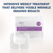 Hydro Cool Firming Face Gels for Smile Lines with purple and white packaging and two curved white gel patches.