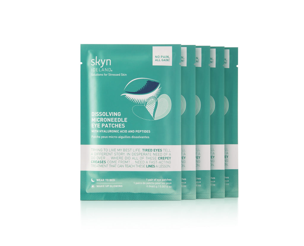 Dissolving Microneedle Eye Patches, 5 Pack ($90 Value) | Skyn ICELAND